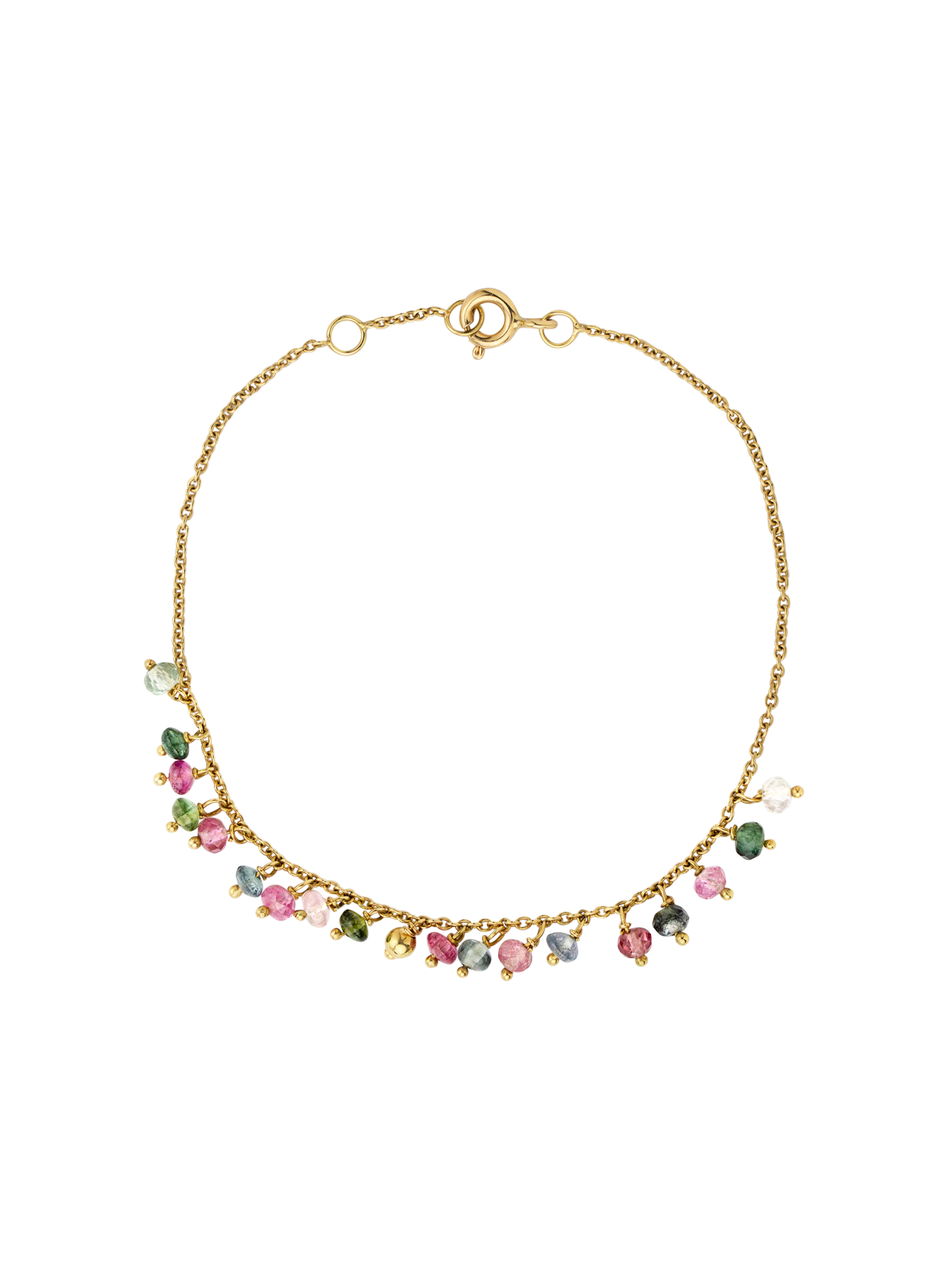 Tourmaline chain bracelet